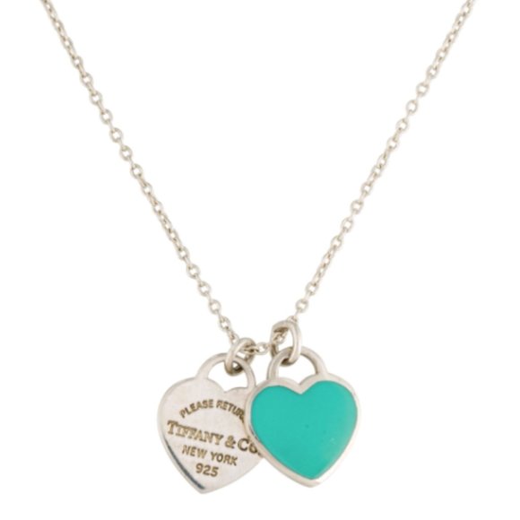 Tiffany&Co Mini Double Heart Necklace - Picture 1 of 5
